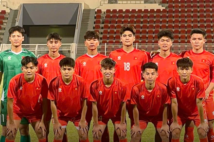 Đội hình xuất phát của U17 Việt Nam. (Ảnh: VFF)