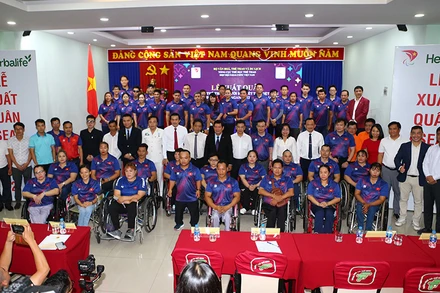Đoàn thể thao người khuyết tật Việt Nam dự ASEAN Para Games 12 với 164 thành viên. (Ảnh: Hoàng Tùng)