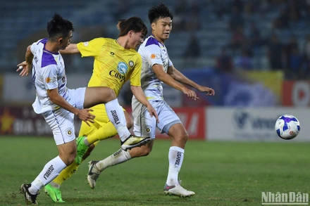 Hà Nội giành chiến thắng trọn vẹn trên sân nhà. (Ảnh: TRẦN HẢI)