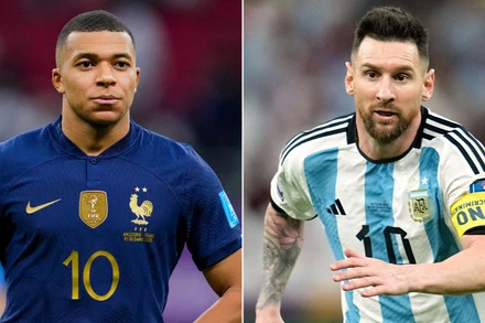 Kylian Mbappe và Lionel Messi.