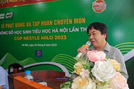 Ông Phan Việt Hùng phát biểu tại Lễ phát động và Tập huấn chuyên môn. 