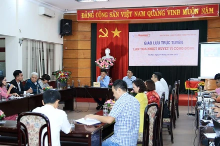 Quang cảnh buổi giao lưu trực tuyến.
