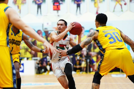 Michael Soy cùng đồng đội trong Da Nang Dragons dừng bước tại VBA 2022. (Ảnh: VBA)