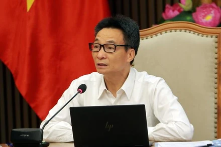 Phó Thủ tướng Vũ Đức Đam phát biểu tại buổi làm việc. (Ảnh: VGP)