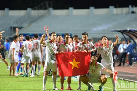 U23 Việt Nam bảo vệ thành công ngôi vô địch khi giành chiến thắng trước U23 Indonesia tại trận chung kết năm 2023. (Ảnh: NAM ĐÔNG)