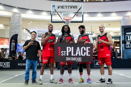 Saigon Heat.EXE vô địch chặng 4 giải bóng rổ 3x3.EXE Premier Vietnam 2025. (Ảnh: VBA)