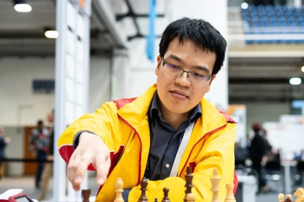 Lê Quang Liêm có lần thứ 6 vô địch Titled Tuesday. (Ảnh: Liên đoàn Cờ Việt Nam)