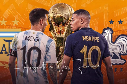 Argentina và Pháp đều từng 2 lần vô địch World Cup với 2 ngôi sao đại diện trong biểu tượng đội bóng. (Ảnh: KhelNow)