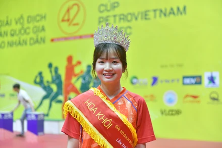 Hoa khôi Bóng bàn năm 2024 Võ Kim Thắm. (Ảnh: ĐĂNG KHOA)