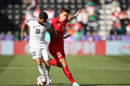 Bùi Hoàng Việt Anh mở tỷ số cho đội tuyển Việt Nam ở phút 42. (Ảnh: WS)