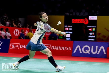 Tay vợt nữ Nguyễn Thùy Linh. 