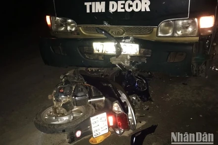 Hiện trường vụ tai nạn.