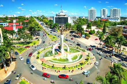 Sau 48 năm giải phóng, thành phố Buôn Ma Thuột đang vươn lên mạnh mẽ trên các lĩnh vực. (Ảnh: CTV)