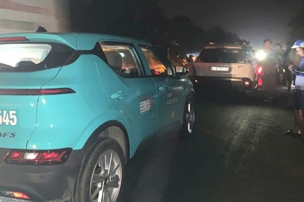 Hiện trường vụ tai nạn.