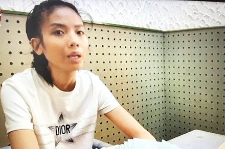 Đối tượng Nguyễn Thanh Hoài tại cơ quan Công an.