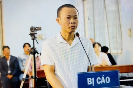 Bị cáo Trần Doãn Tùng tại phiên tòa. (Ảnh: CTV)