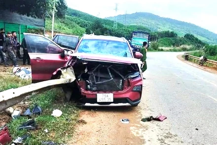 Hiện trường vụ tai nạn.