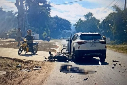 Hiện trường vụ tai nạn. (Ảnh: CTV)