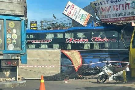 Hiện trường vụ tai nạn.