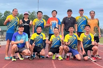 Các thành viên Hội Chạy bộ tỉnh Đắk Lắk tích cực luyện tập để tham gia giải.