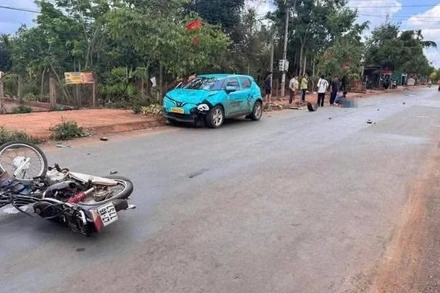 Hiện trường vụ tai nạn.