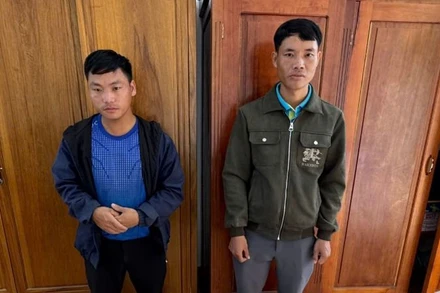 Hai đối tượng Thào A Lử và Tráng A Trư bị bắt giữ.