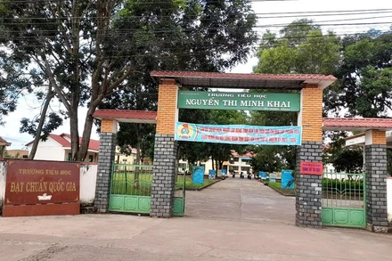 Trường Tiểu học Nguyễn Thị Minh Khai, xã Ea Huar, huyện biên giới Buôn Đôn, tỉnh Đắk Lắk.