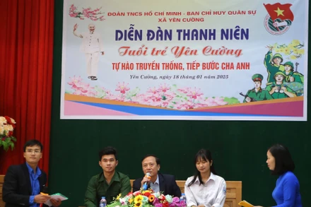 Diễn đàn thanh niên do Ban Chỉ huy quân sự huyện phối hợp Huyện đoàn Ý Yên, tỉnh Nam Định tổ chức.