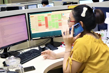 Phòng điều hành tại Trung tâm Dự báo khí tượng thủy văn quốc gia.