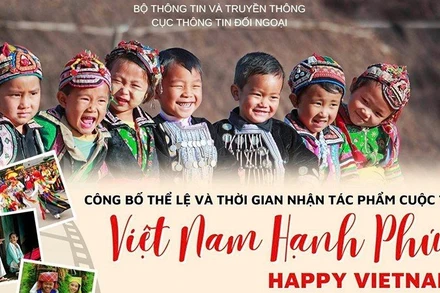 Ảnh công bố thể lệ và thời gian nhận tác phẩm cuộc thi Việt Nam hạnh phúc. (Nguồn: Cục Thông tin đối ngoại, Bộ Thông tin và Truyền thông)