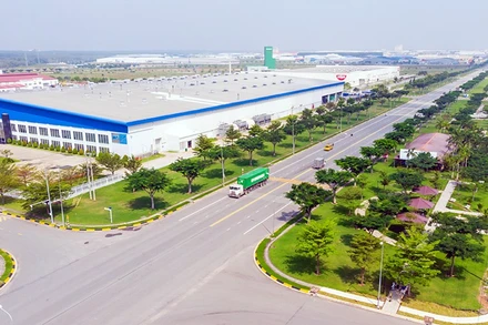 Không gian xanh bên trong Khu công nghiệp VSIP 2 ở Bình Dương.