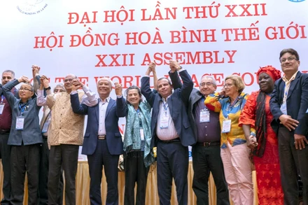 Đại hội lần thứ 22 Hội đồng Hòa bình thế giới diễn ra thành công tại Việt Nam. (Ảnh VUFO)