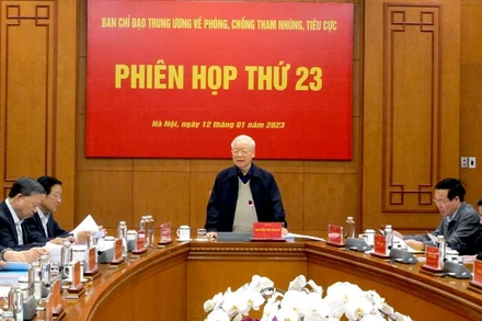 Tổng Bí thư Nguyễn Phú Trọng phát biểu tại Phiên họp.