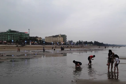 Bãi biển Hải Hòa ở thị xã Nghi Sơn, tỉnh Thanh Hóa.