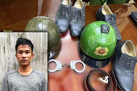 Đối tượng cùng tang vật liên quan hành vi giả danh Công an.