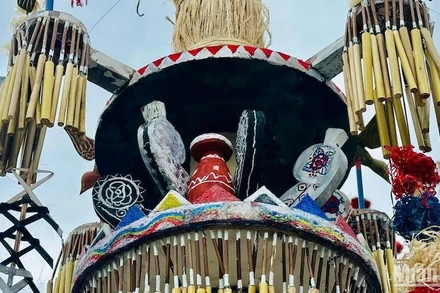 Vùng thiên nhiên phong phú đa dạng nên nghệ thuật trang trí cây nêu của người Co cũng phong phú hơn.