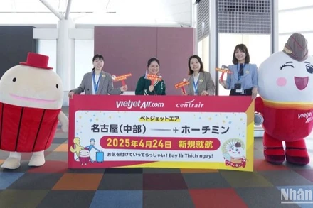 Vietjet khai trương đường bay mới kết nối Thành phố Hồ Chí Minh với Nagoya và Fukuoka (Nhật Bản).