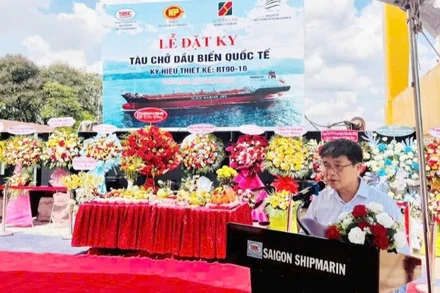 Ông Dương Mạnh Cường, Tổng Giám đốc Công ty Saigon Shipmarin phát biểu.