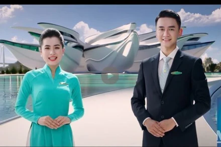 Cảnh chào trong phim.