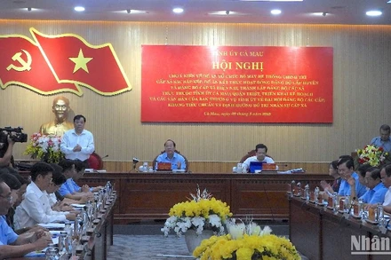 Hội nghị của Tỉnh ủy Cà Mau thông qua nhiều đề án liên quan sắp xếp bộ máy cấp tỉnh, cấp xã chiều 9/5.