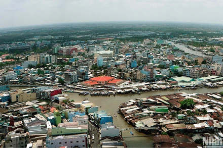 Một góc đô thị thành phố Cà Mau.