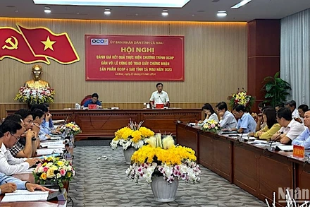 Hội nghị đánh giá kết quả thực hiện Chương trình OCOP tỉnh Cà Mau năm 2023 vào chiều 25/1.