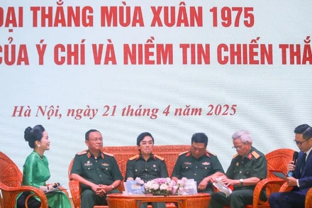 Các nhân chứng lịch sử tham gia tọa đàm Đại thắng mùa Xuân 1975-Sức mạnh của ý chí và niềm tin chiến thắng.