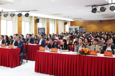 Quang cảnh hội nghị tổng kết công tác năm 2023 của Nhà xuất bản Chính trị quốc gia Sự thật.