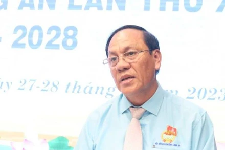 Đồng chí Lê Văn Hùng tái đắc cử Chủ tịch Hội Nông dân tỉnh Long An lần thứ X, nhiệm kỳ 2023-2028. (Ảnh: Thanh Phong)