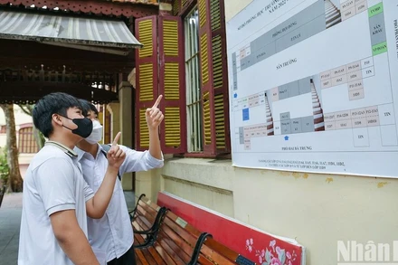Thí sinh thi lớp 10 năm 2023 (Ảnh: THÀNH ĐẠT)