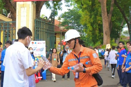 Hình ảnh tại kỳ thi vào lớp 10 năm học 2023-2024 của Hà Nội (Ảnh: Trường THPT Chu Văn An)