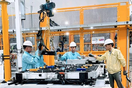 Lao động trong doanh nghiệp tại Hải Phòng. (Ảnh: QUANG DŨNG)