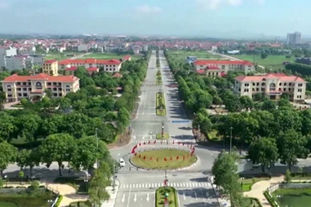 Một góc thị xã Thuận Thành. (Ảnh: THÚY LAN)