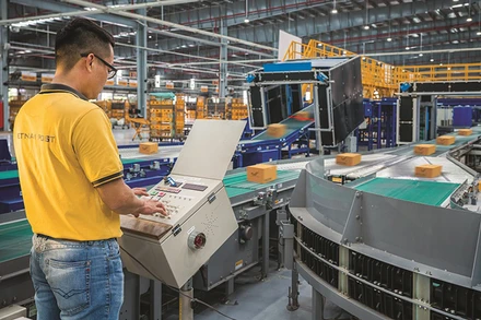 Hệ thống chia chọn bưu phẩm tự động của Bưu điện Việt Nam.